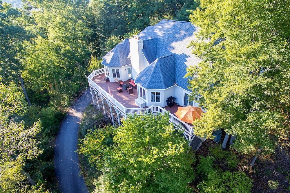 photo 1 of Asheville Retreat w/ Hot Tub & Game Room!