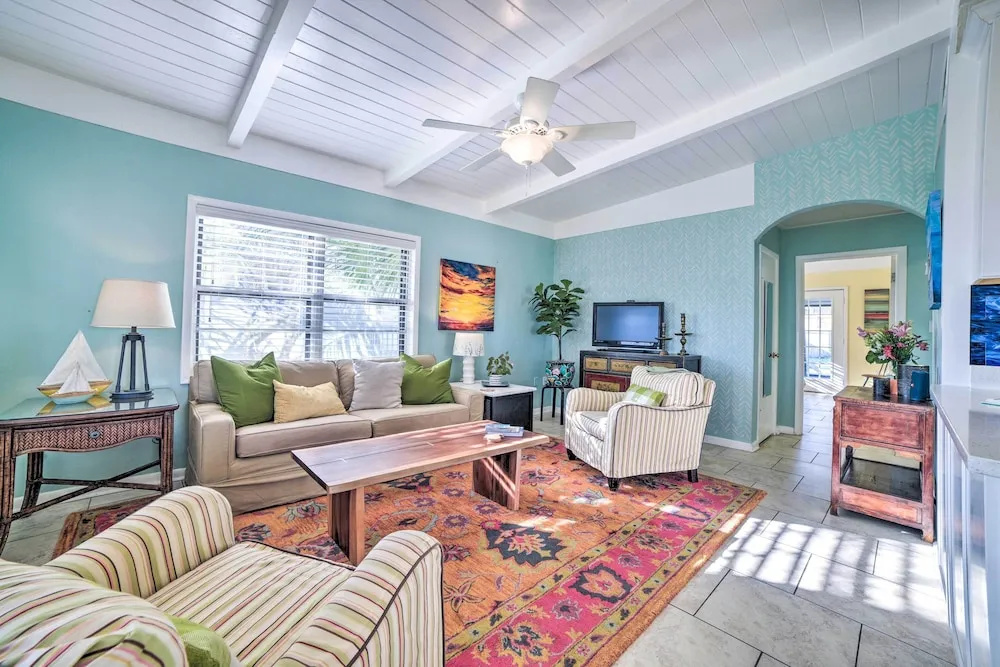 photo 1 of Coastal PCB Cottage W/pool & Bbq: 1block to Beach!