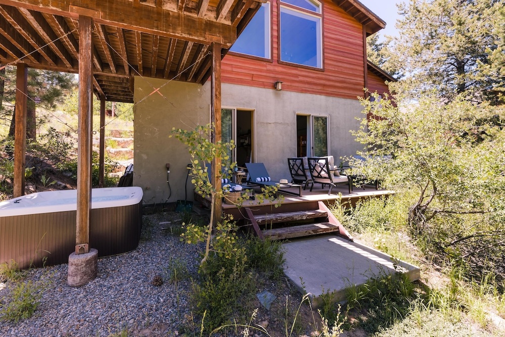 photo 1 of Little Red - Modern Cabin w Pine Tree Views
