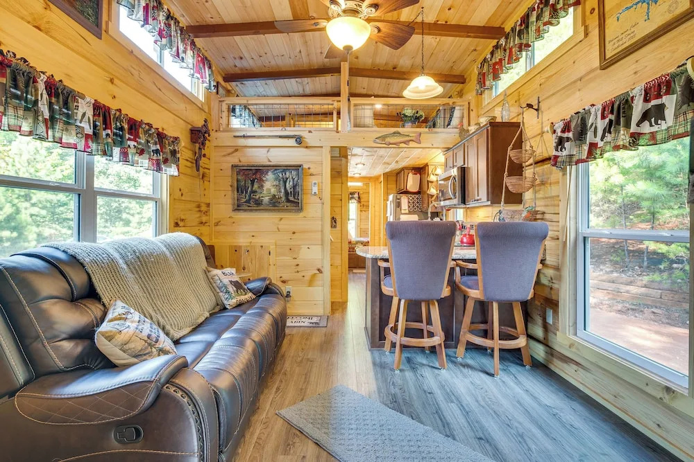 photo 1 of 7 Mi to Lake Lure: Mill Spring Cabin w/ Hot Tub