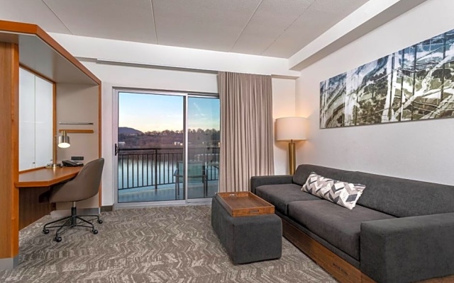 Studio with balcony and with river view