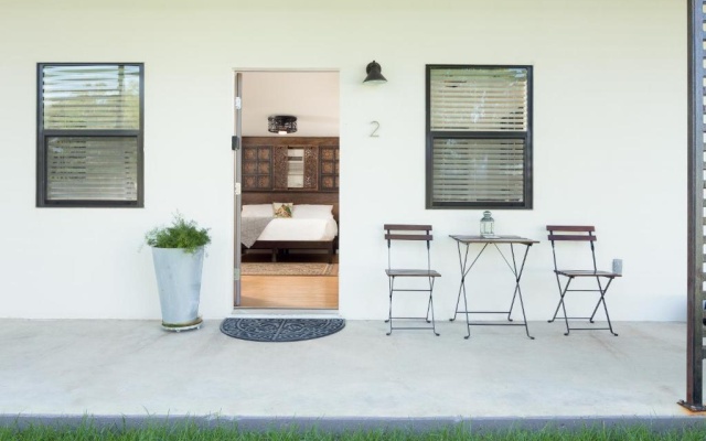 Studio with pool view