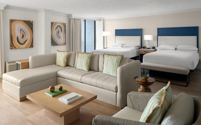 Twin Studio Suite with balcony and with partial gulf view