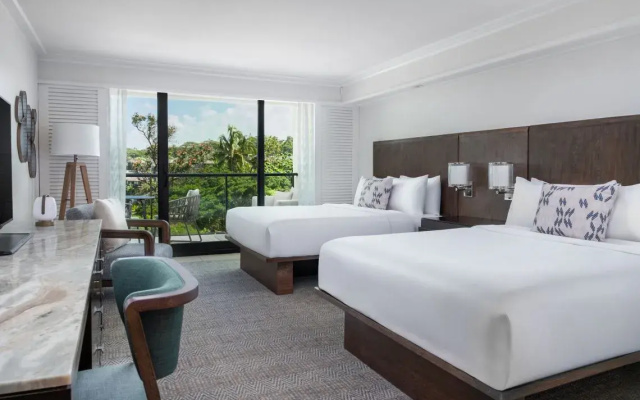 Twin room with balcony and with garden view
