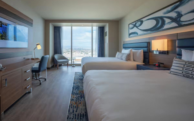 Modern room with strip view