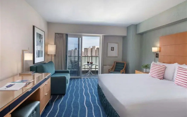 Waikiki Tower room with partial ocean view