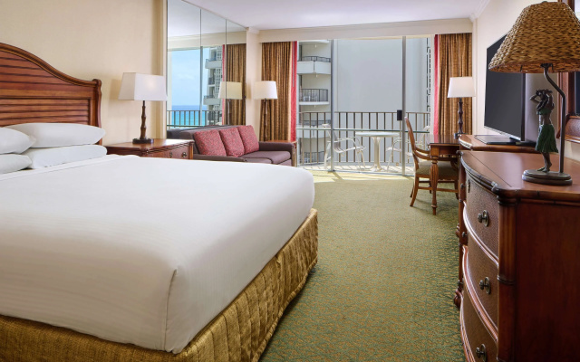 Club room with partial ocean view
