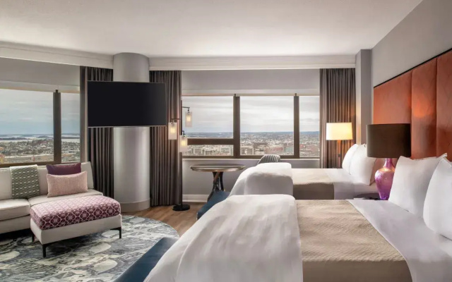 Corner Twin Studio Suite with city view