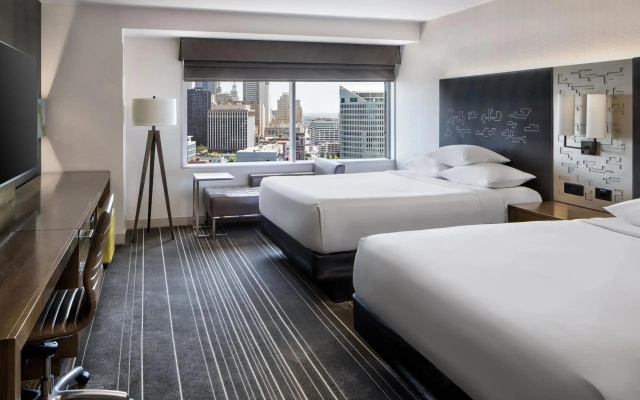 Twin room with city view