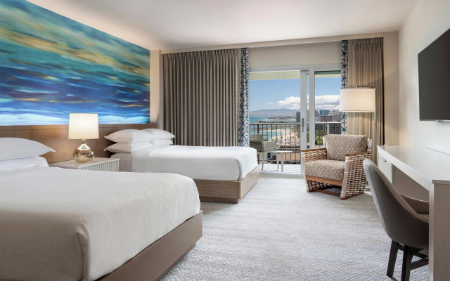 Twin room with city view