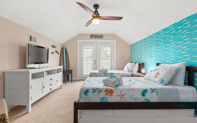 photo 2 of Expertly Decorated Family Home, Steps to Beach w/ a Private Heated Pool & Spa!