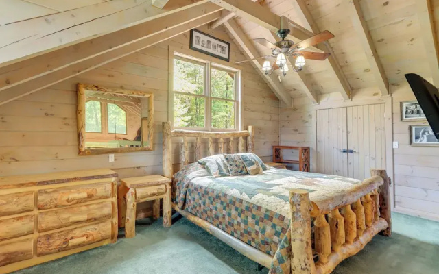 photo 2 of Cozy Cherry Log Cabin w/ Hot Tub & Mountain Views!