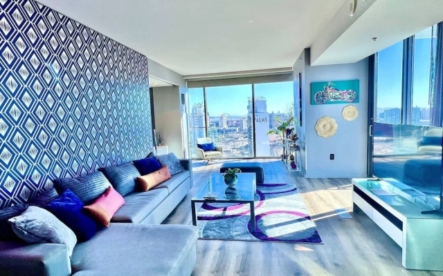 photo 5 of Full Strip Views - Open Balconies - Free Parking Jacuzzi Tub - High Floor