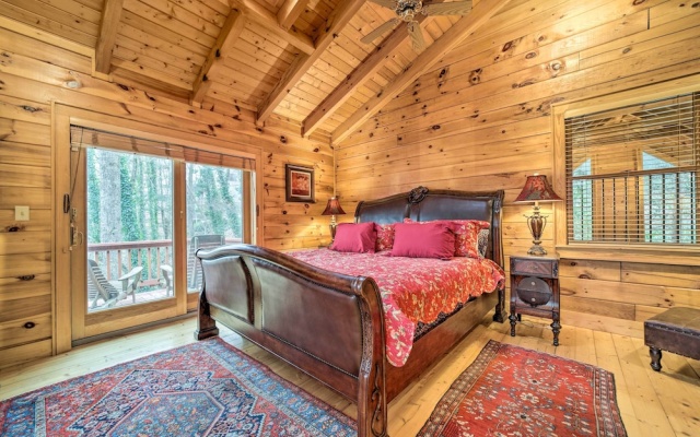 photo 2 of Walk to Golfing: Grand Maggie Valley Cabin!