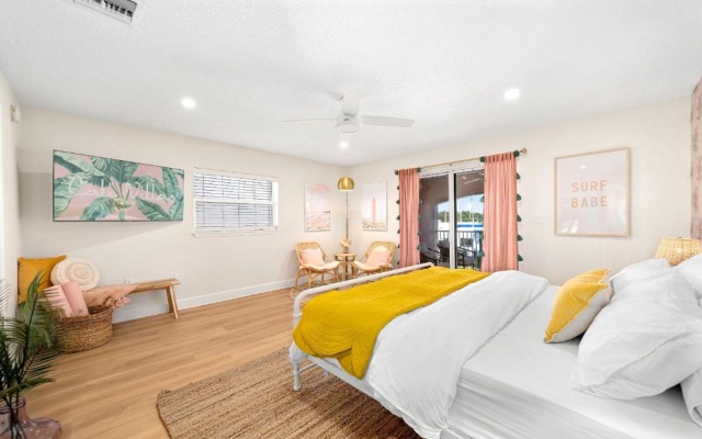 photo 4 of Luxury Villa 3 Blocks from the Beach with Hot Tub a Fire Pit and Outdoor Oasis