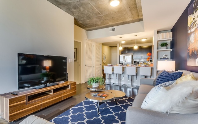 photo 4 of Plush 1BR w/ Pool + Gym in Victory Park