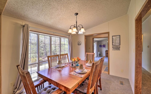 photo 3 of Deck + 2 Fire Pits: Riverfront Spruce Pine Rental!